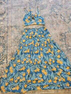 Hawaiian Crop Tank and Skirt Set